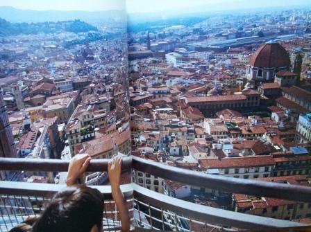 Florence, Italy.  Kids enjoying the view from the Duomo
